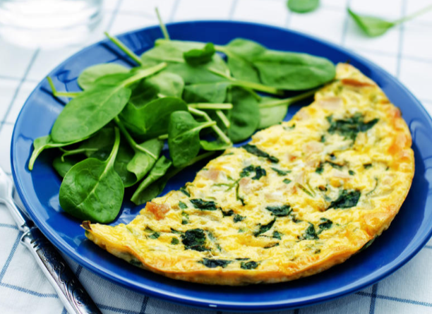 Chicken Spinach omelet